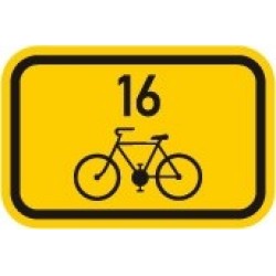 Cyklo značka IS21a - Směrová tabulka pro cyklisty