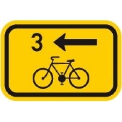 Cyklo značka IS21b - Směrová tabulka pro cyklisty