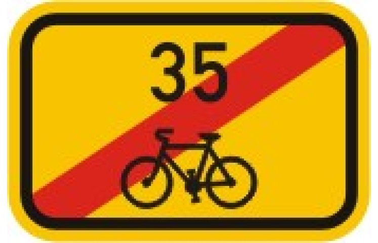 Cyklo značka IS21d - Směrová tabulka pro cyklisty