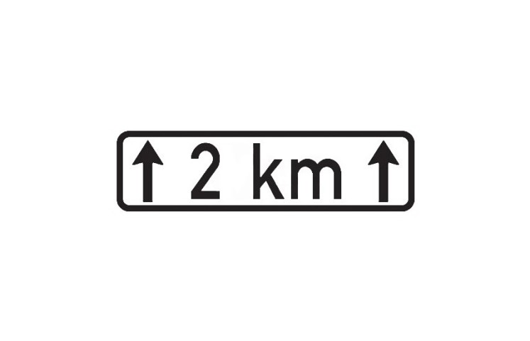 Dopravní značka E4 - Délka úseku Dopravní značka E4 - Délka úseku