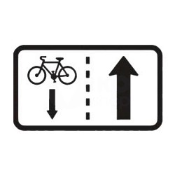 Dopravní značka E12a - Jízda cyklistů v protisměru