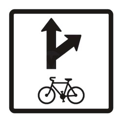 Dopravní značka E12c - Povolený směr jízdy cyklistů