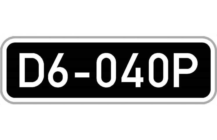 Značka s číslem mostu