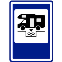 Dopravní značka IJ15 - Servisní místo pro sanitaci hygienických zařízení obytných vozidel