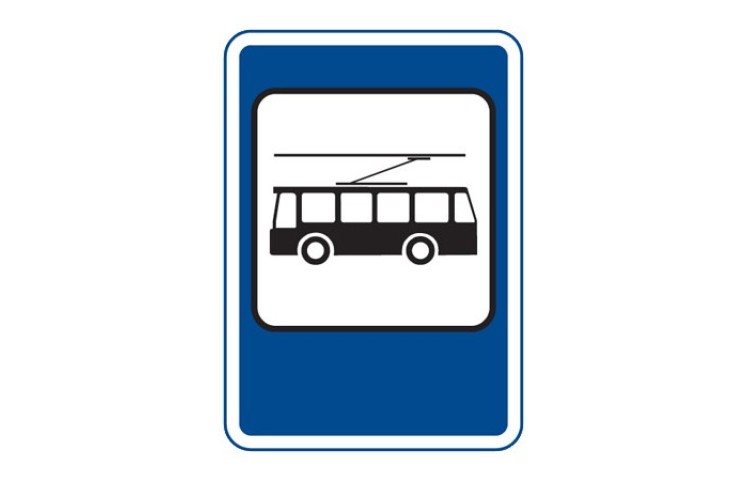 Dopravní značka IJ4e - Zastávka trolejbusu