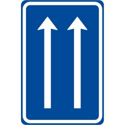 Dopravní značka IP16 - Uspořádání jízdních pruhů