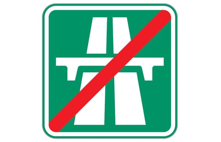 Dopravní značka IZ1b - Konec dálnice Dopravní značka IZ1b - Konec dálnice