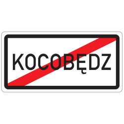 Dopravní značka IZ4d - Konec obce v jazyce národnostní menšiny