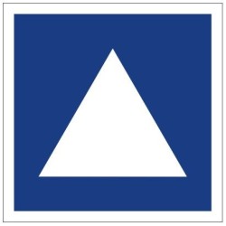 Plavební znak E5.4 - Místo vyhrazené pro stání plavidel určených k plavbě tlačením