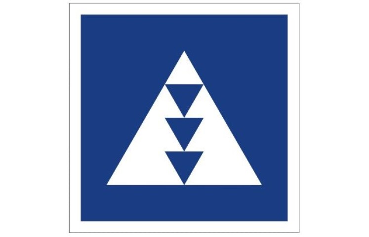 Plavební znak E5.7 - Místo vyhrazené pro stání plavidel určených k plavbě tlačením Plavební znak E5.7 - Místo vyhrazené pro stání plavidel určených k plavbě tlačením