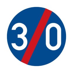 Dopravní značka C6b - Konec nejnižší dovolené rychlosti