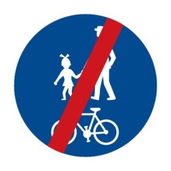 Dopravní značka C9b - Konec stezky pro chodce a cyklisty