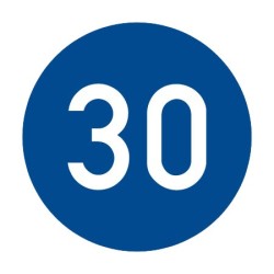 Dopravní značka C6a - Nejnižší dovolená rychlost