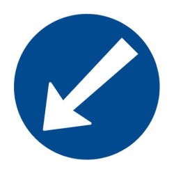 Dopravní značka C4b - Přikázaný směr objíždění vlevo