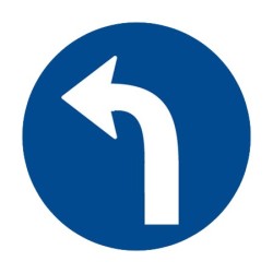 Dopravní značka C2c - Přikázaný směr jízdy vlevo