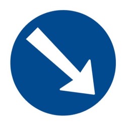 Dopravní značka C4a - Přikázaný směr objíždění vpravo