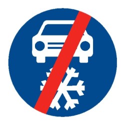 Dopravní značka C15b - Zimní výbava - konec