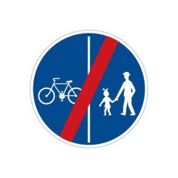 Dopravní značka C10b - Konec stezky pro chodce a cyklisty