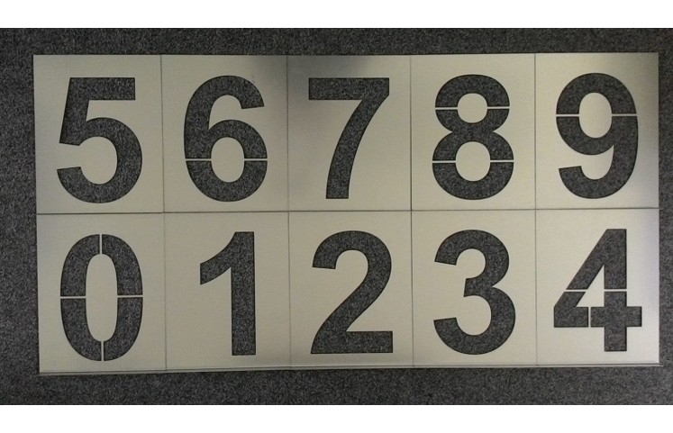 Kovové šablony číslic, 200mm