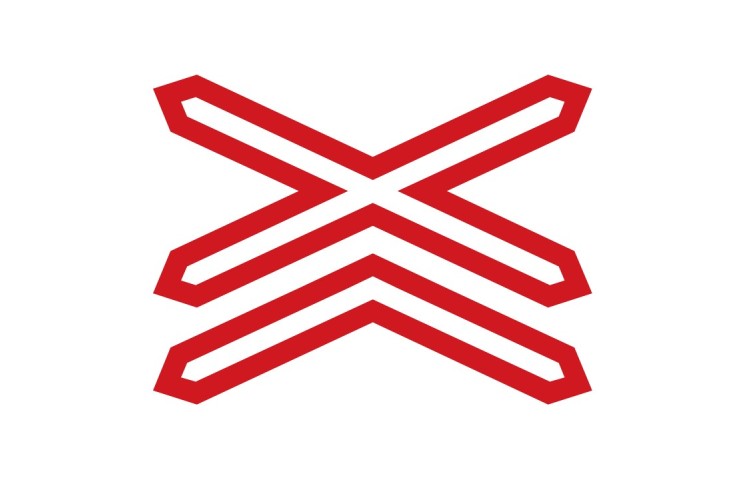 Doravní značka A32b - Výstražný kříž pro železniční přejezd vícekolejný Doravní značka A32b - Výstražný kříž pro železniční přejezd vícekolejný