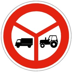 Dopravní značka B12 - Zákaz vjezdu vyznačených vozidel