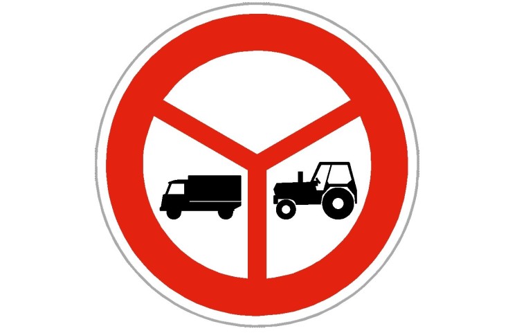 Dopravní značka B12 - Zákaz vjezdu vyznačených vozidel