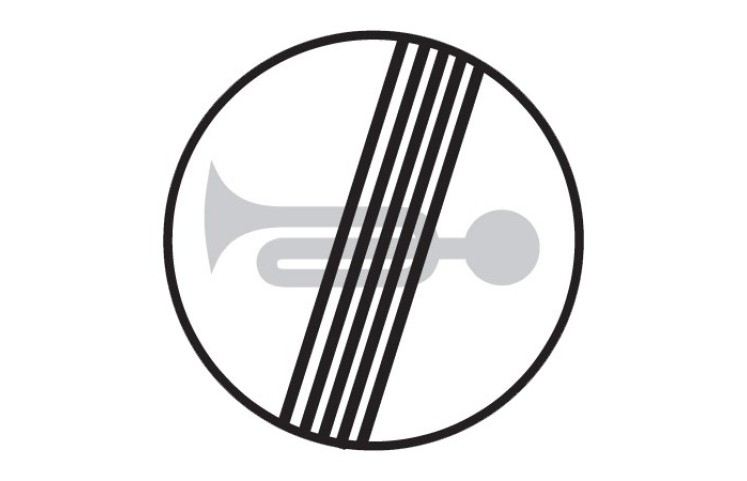 Dopravní značka B23b - Konec zákazu zvukových výstražných znamení