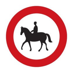 Dopravní značka B31 - Zákaz vjezdu pro jezdce na zvířeti