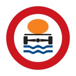 Dopravní značka B19 - Zákaz vjezdu vozidel přepravujících náklad, který může způsobit znečištění vody