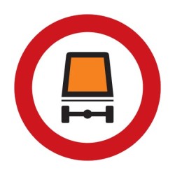 Dopravní značka B18 - Zákaz vjezdu vozidel přepravujících nebezpečný náklad