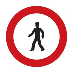 Dopravní značka B30 - Zákaz vstupu chodců