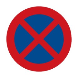 Dopravní značka B28 - Zákaz zastavení