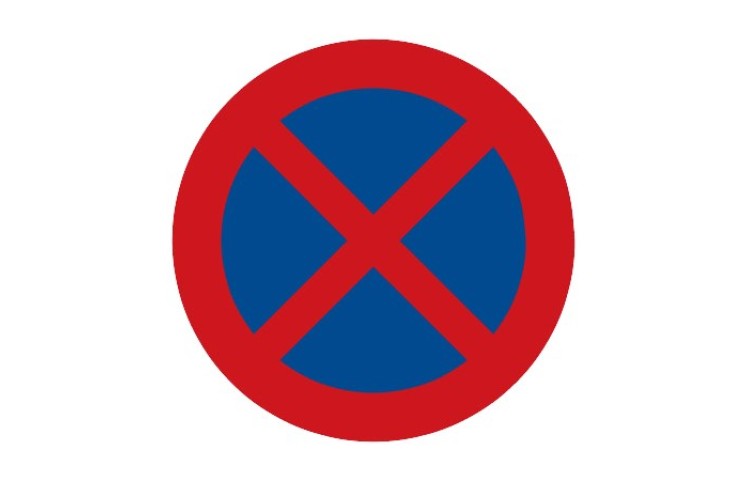 Dopravní značka B28 - Zákaz zastavení