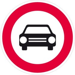 Dopravní značka B3 - Zákaz vjezdu všech motorových vozidel s výjimkou motocyklů bez postranního vozíku