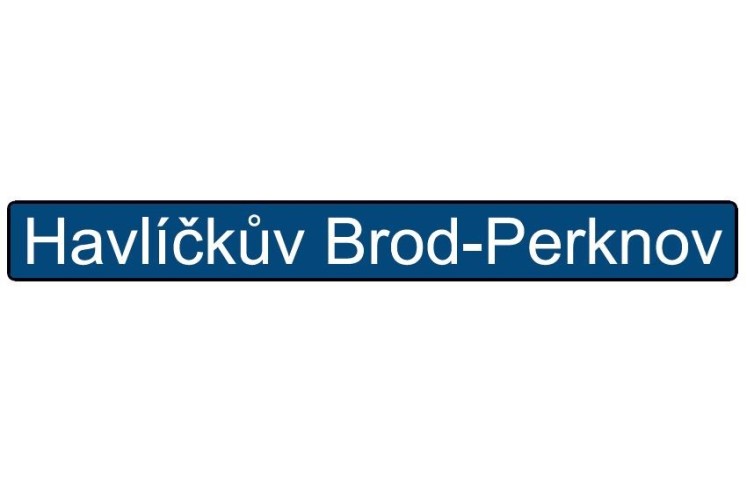 Železniční značka - Název zastávky Železniční značka - Název zastávky