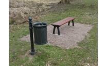 Litinový koš Masiv se sloupkem