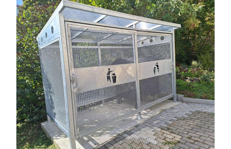 Uzamykatelný přístřešek DUO pro dva kontejnery 1100l Uzamykatelný přístřešek DUO pro dva kontejnery 1100l