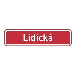 Dopravní značka IS22a - Označení názvu ulice
